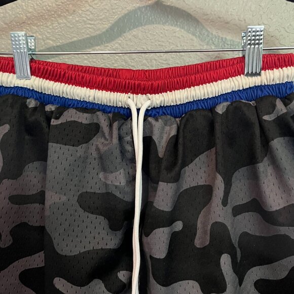 WHO CARES SUPPLY CO. NBA Remix Heavy Mesh Hoop Basketball Shorts Black Camo XL - Picture 2 of 10